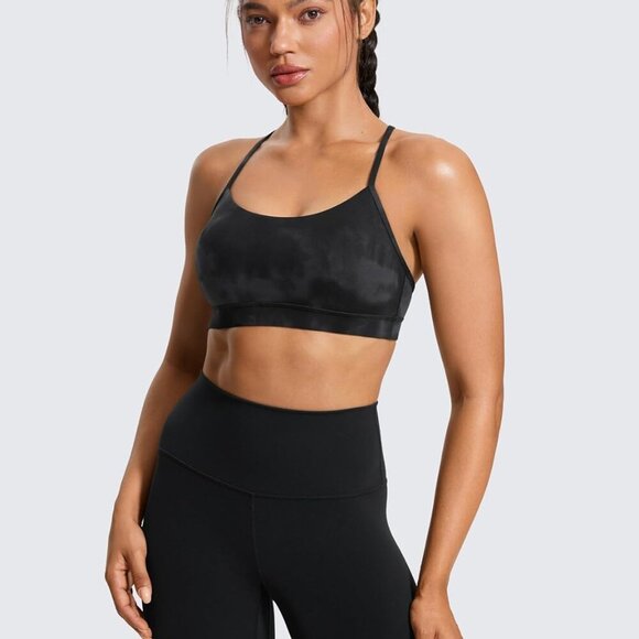 Butterluxe Womens Y Back Sports Bra - Padded Racerback Low Impact Spaghetti Thin - Picture 2 of 5